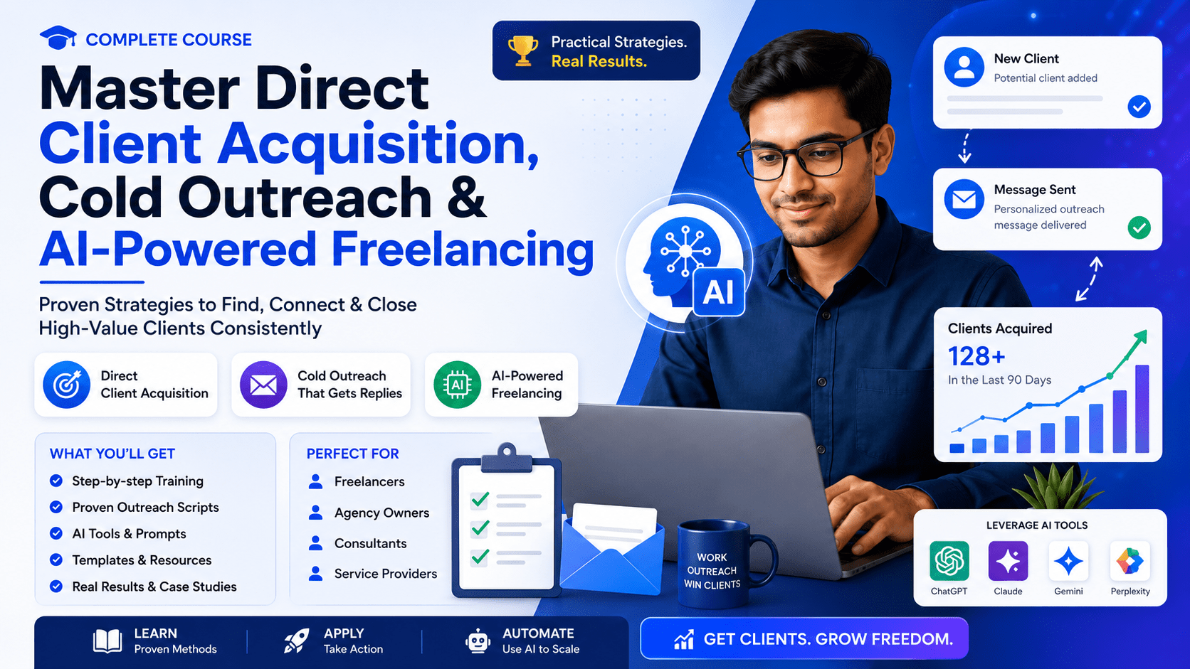 Master Direct Client Acquisition, Cold Outreach & AI-Powered Freelancing