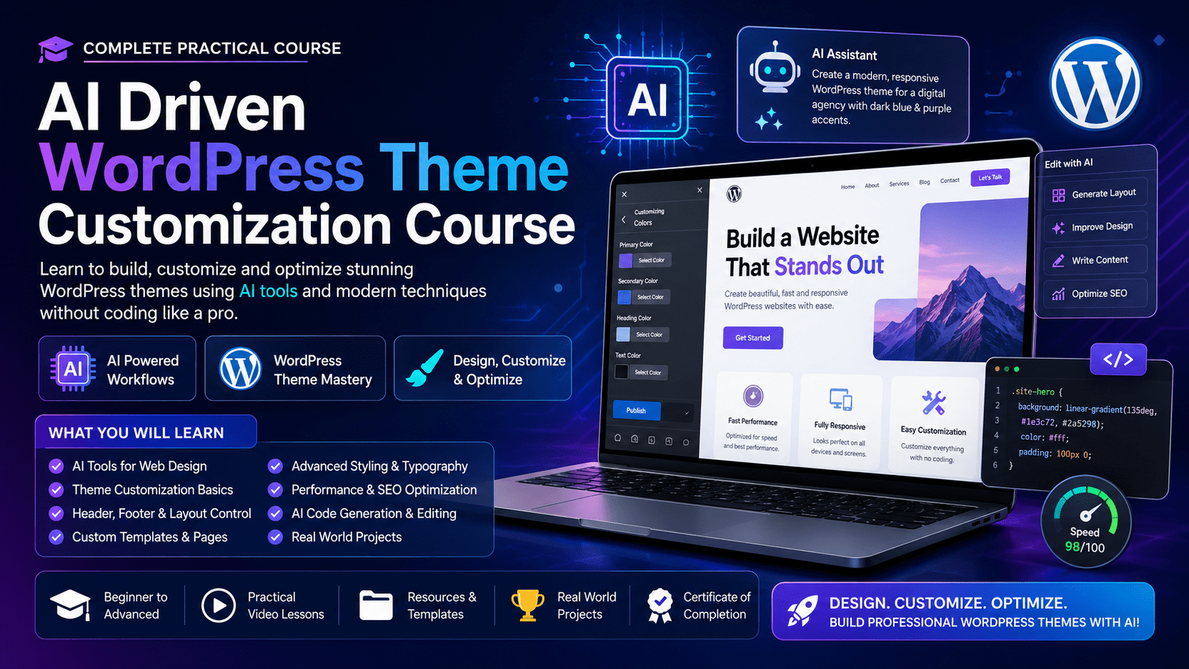 AI Driven WordPress Theme Customization Course