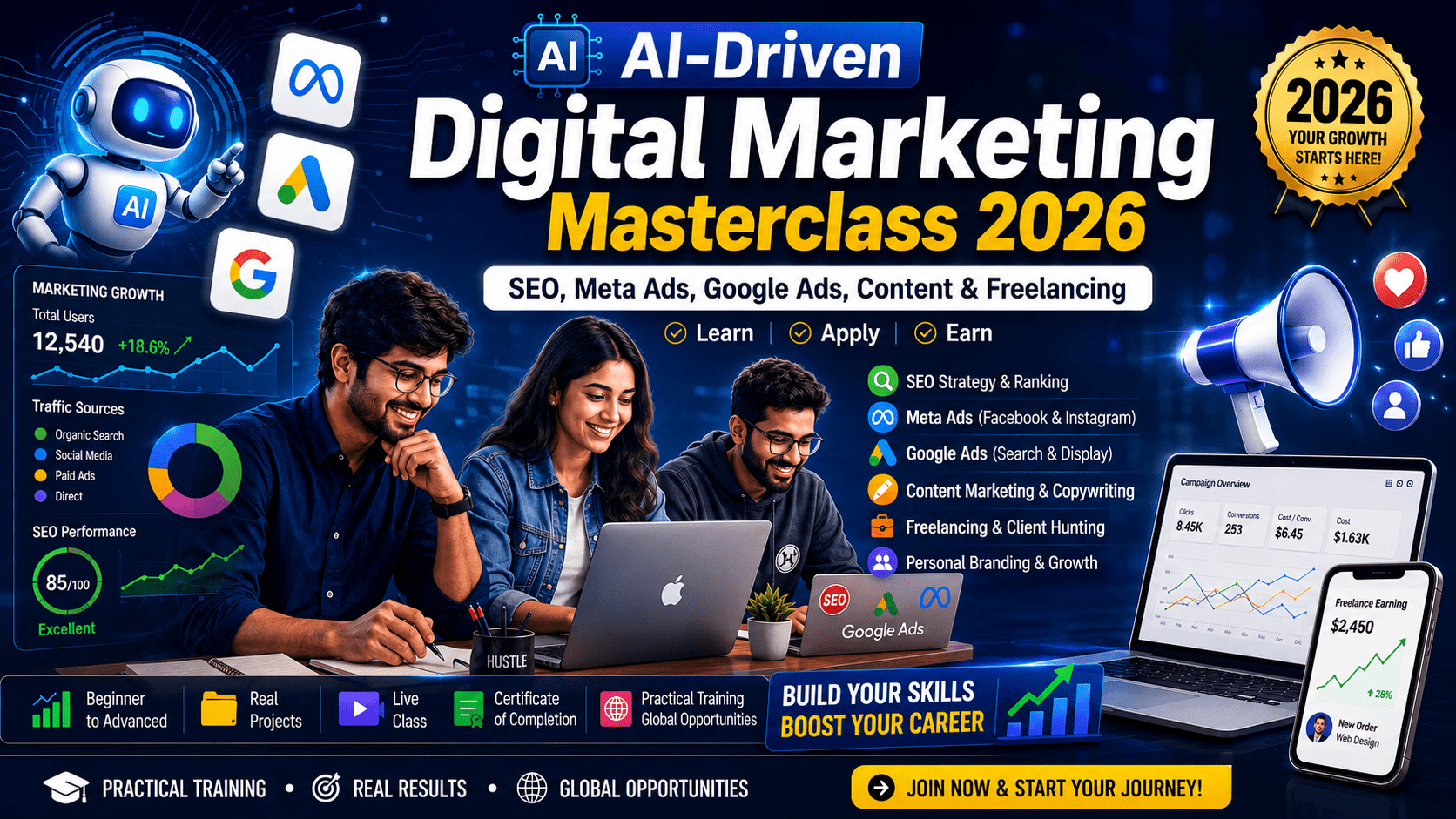 AI-Driven Digital Marketing Course in Chittagong 2026 | SEO, Facebook Ads, Google Ads & Freelancing | IT Career Solution