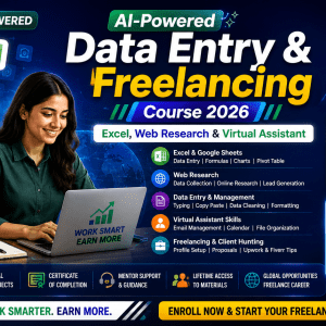 AI-Powered Data Entry & Freelancing Course 2026 | Excel, Web Research & Virtual Assistant
