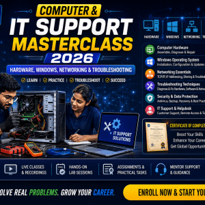 Computer & IT Support Masterclass 2026 | Hardware, Windows, Networking & Troubleshooting