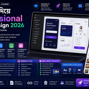 Figma দিয়ে Professional UI/UX Design 2026 | Complete UI/UX Design Course
